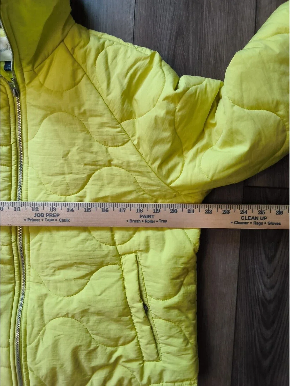 Universal Thread Women's Neon Yellow Quilted Puffer Jacket Cotton Size M